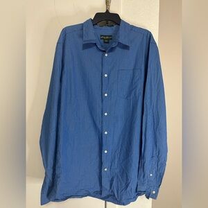Eddie Bauer Shirt Mens XL Blue Long Sleeve Button Up
